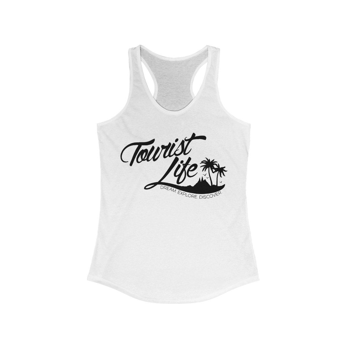 Women's Live Love Lift Tank Top - Black with Vintage White Print –  GREATERTHREADS